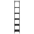 thumbnail image 3 of vidaXL Bookcase 6-Tier Black 60x30x188 cm Engineered Wood, 3 of 5