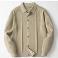 thumbnail image 1 of Men Jacket Winter Mens Cardigans Sweaters Casual Knitted Solid Cardigan Sweater Jacket Long Sleeve Lapel Top, 1 of 4