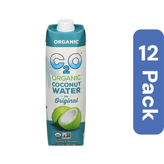 C2O Original Organic Coconut Water 33.8 fl oz (Pack Of 12)
