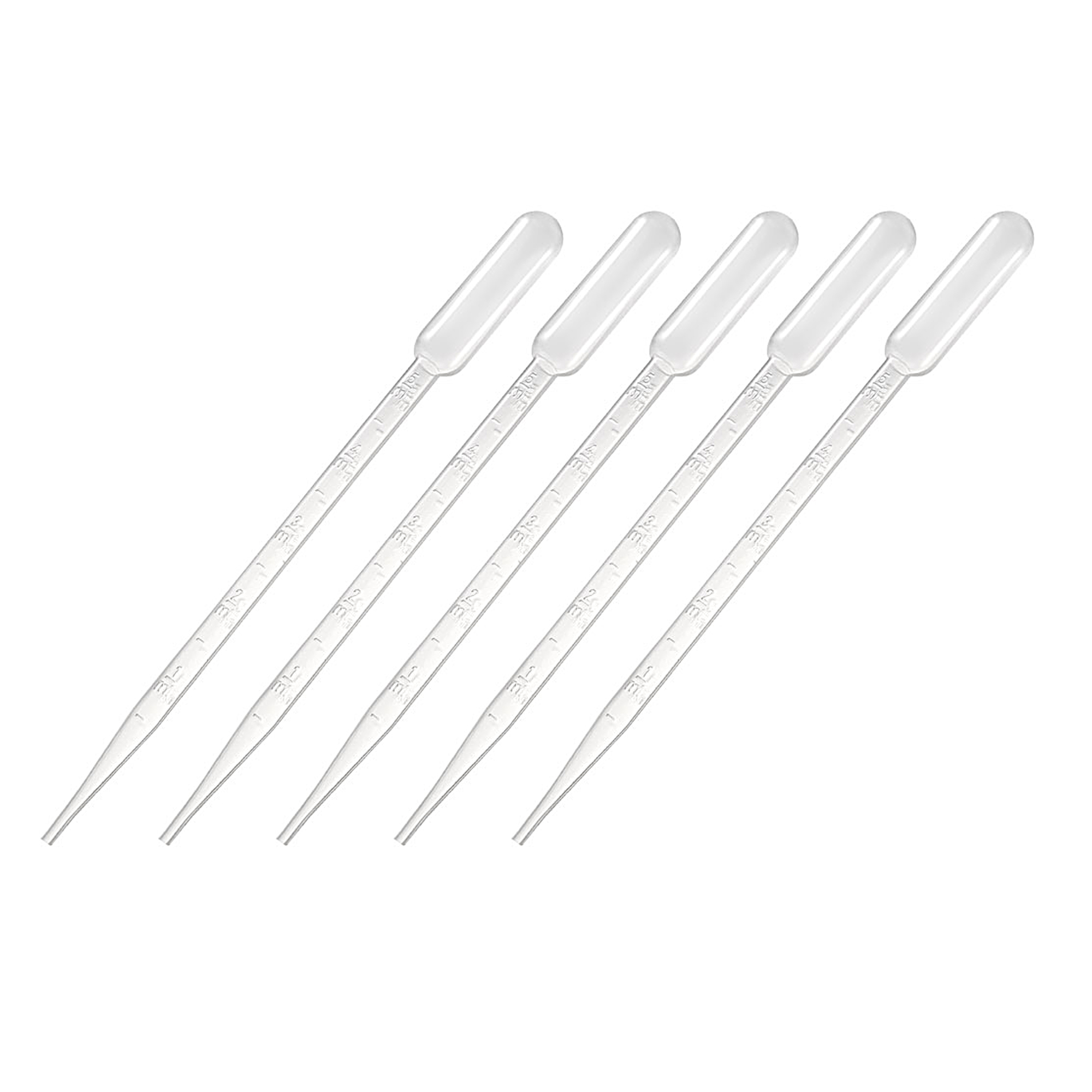 20 Pcs 5ml Disposable Pasteur Pipettes Liquid Drop Droppers Graduated