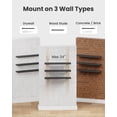 thumbnail image 6 of Floating Wall Shelves with Hidden Brackets, Wall Mounted Shelves for Living Room, Bedroom, Bathroom, Kitchen & Home Office Organization, Black, 22 lbs Load Capacity, Modern Decorative Shelving, 6 of 16