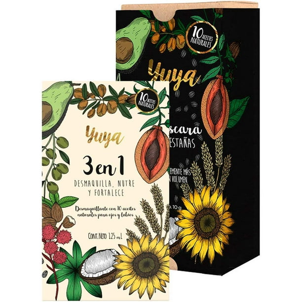 Paquete de 10 aceites Yuya Máscara 10g y desmaquillante 3 en 1 125 ml