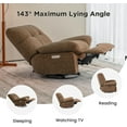 thumbnail image 4 of Nouhaus Swivel Rocker Recline, Rocking Recliner Chair with USB and Type-C Ports, Glider Rocking Recliners Chairs for Nursery, Living Room, 4 of 6