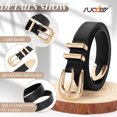thumbnail image 4 of SUOSDEY Ladies Leather Belt Fashion Women Belts for Jeans with Black/Coffee Belts, 4 of 6