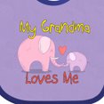 thumbnail image 4 of Inktastic My Grandma Loves Me Boys or Girls Baby Bib, 4 of 4