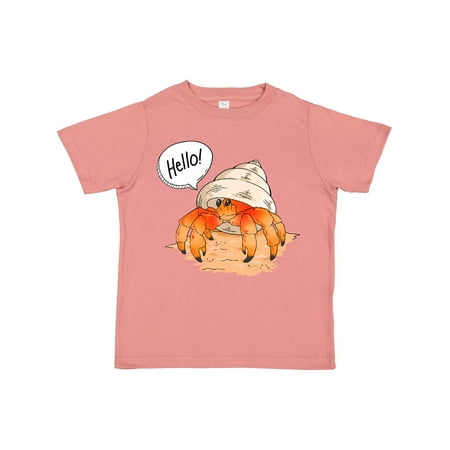 

Inktastic Summer Hello Cute Hermit Crab Gift Toddler Boy or Toddler Girl T-Shirt