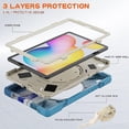 thumbnail image 3 of REQO Case for Samsung Galaxy Tab S6 Lite 10.4" 2022/2020(SM-P610/P613),3-Layer Structure Portable Hybrid Shock-Proof Cover with S Pen Holder Rotatable Hook&Loop Kickstand., 3 of 6