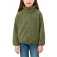 thumbnail image 6 of Xdegoge Fleece Lined Jacket for Girls Full Zip Stand Collar Jackets Casual Lightweight Sport Coat Fashion Fall Winter Warm Color Block Outerwear with Pockets Size 2-12, 6 of 7