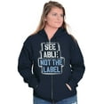 thumbnail image 3 of See Able Not Label Autism Awareness Zip Up Hoodie Men's Women's Brisco Brands S, 3 of 6