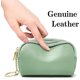thumbnail image 2 of Monedero de piel auténtica CHAO tres cremalleras verde claro capacidad triple bolsa reemplazable, 2 of 5