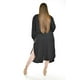 thumbnail image 3 of Vestido camisero con moño Roman Fashion /Tallas Extras, 4341 (Negro lineas) negro 36, 3 of 6