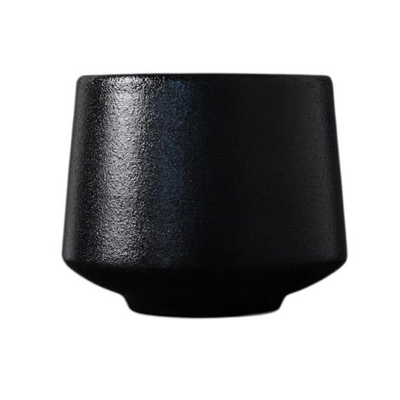 GROWTH TANK Japanese Ceramic Tea Cups Handcraft Porcelain Mugs Chinese Kung Fu Cup 200ml Big Black A