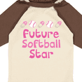thumbnail image 4 of Inktastic Future Softball Star Girls Long Sleeve Baby Bodysuit, 4 of 5