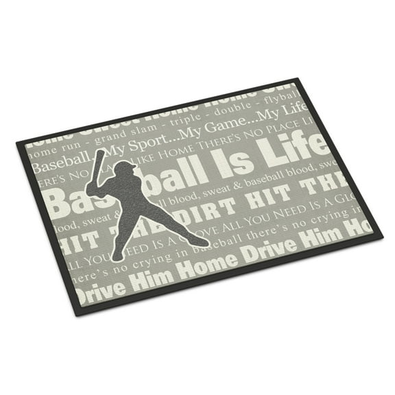 Baseball is Life Doormat 18x27
