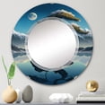 thumbnail image 2 of DESIGN ART Designart 'Sunset Over Bonsai Tree By Lake I' Printed Tree Bonsai Wall Mirror 24in.x36in., 2 of 5