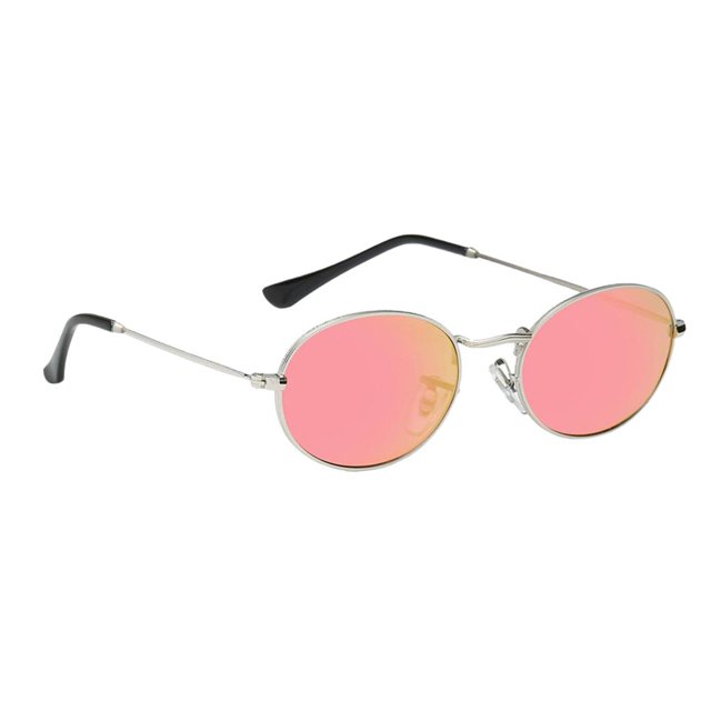 Gafas de sol de mujer de moda Yuyangstore Marco redondo Lente Slivery roja