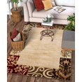 thumbnail image 2 of Well Woven Barclay Vane Willow Damask Beige Modern Area Rug 3`11`` X 5`3``, 2 of 6