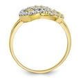 thumbnail image 2 of 10K Two-Tone Gold Ring Band Themed & Rhodium Double Heart, Size 5, 2 of 5