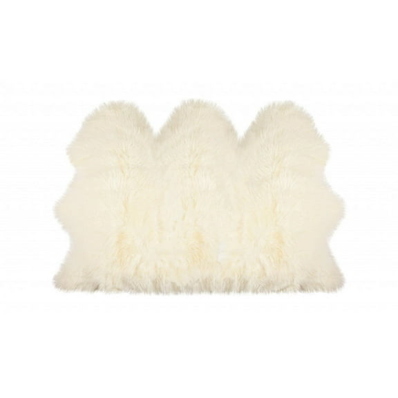 3' x 5' Trio Natural Sheepskin Area Rug