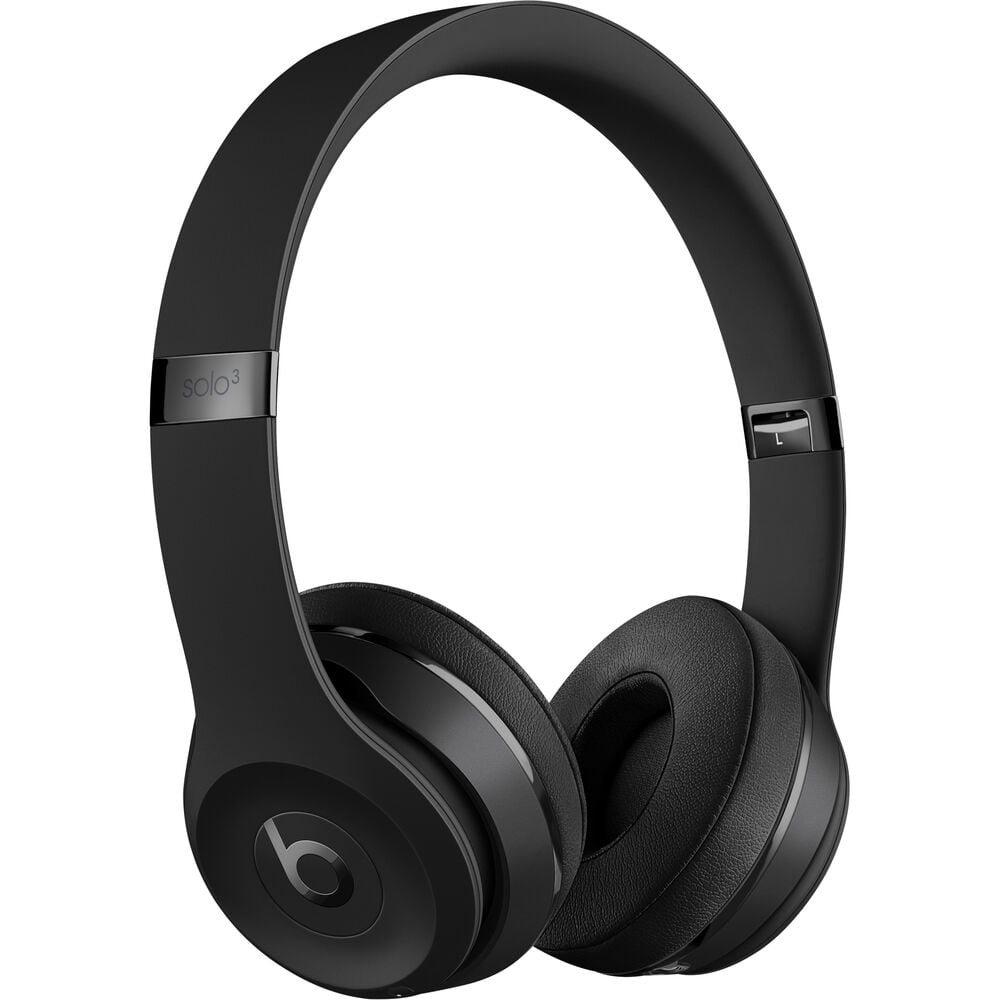 Beats Solo3 Wireless On-Ear Headphones (Matte Black / Icon) Bundle with Accessories