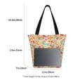 thumbnail image 4 of Vsdgher Colorful Chicken print Reusable Shopping Grocery Bags for Women Shopping with Pouch Foldable Pouch Lightweight Polyester Fabric, 4 of 6