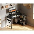 thumbnail image 2 of 40 Inch Small L Shaped Computer Desk with Reversible Storage Shelves, Modern Black, Ideal for Home Office, Gaming, Writing, 2 of 6