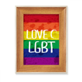 thumbnail image 1 of Love LGBT Rainbow Ink Heart Desktop Wooden Photo Frame Display Picture Art Painting Multiple Sets, 1 of 3