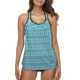thumbnail image 1 of ABPHQTO Tankini de mujer verde estampado patchwork chaleco, 1 of 5