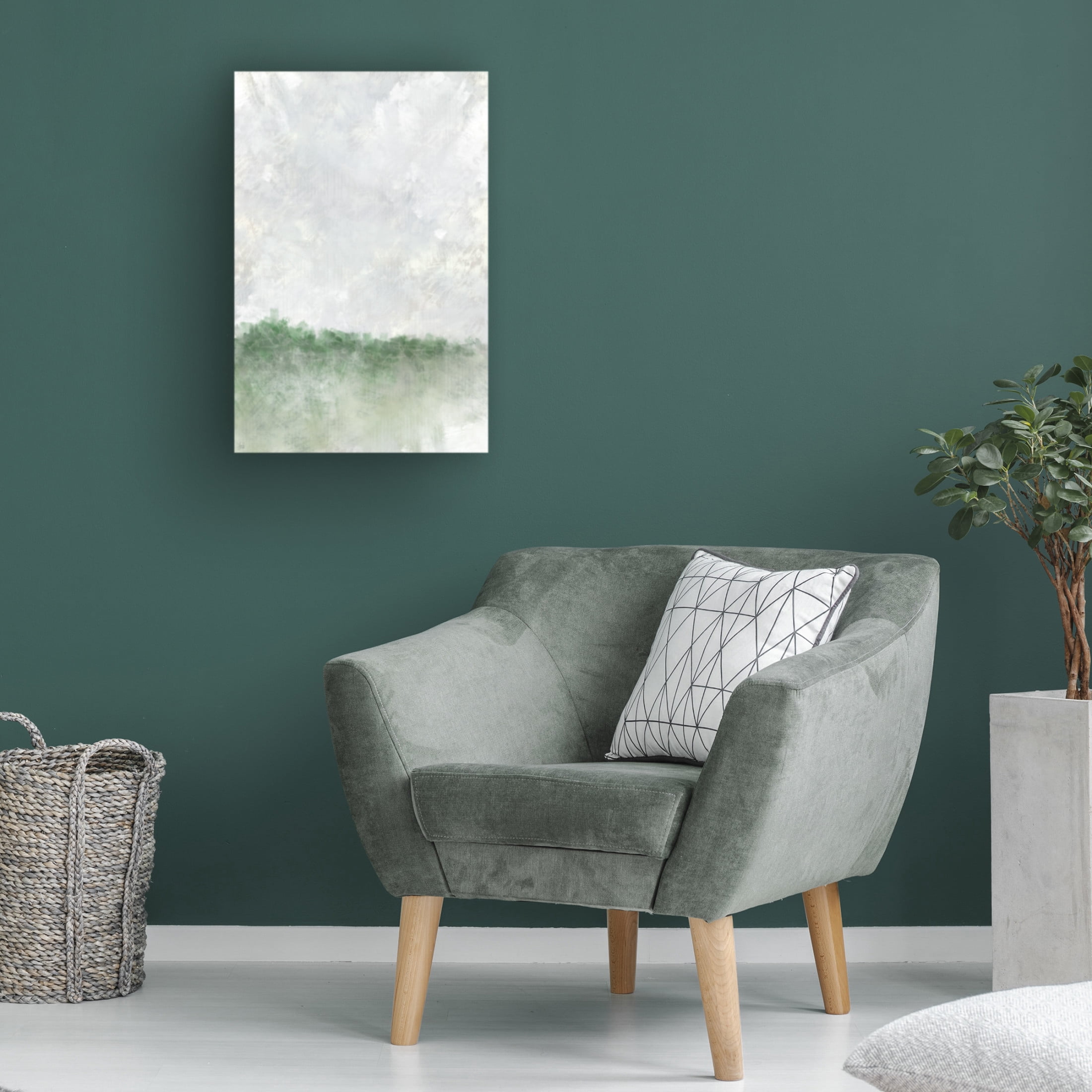 Canvas Wall Art - Line and Brush 'Textured Soft-Scape' Wall Art for Living Room, Bedroom, or Office Décor by Trademark Fine Art - 12 x 19 Inches