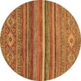 thumbnail image 1 of Ahgly Company Indoor Round Abstract Brown Modern Area Rugs, 4' Round, 1 of 4