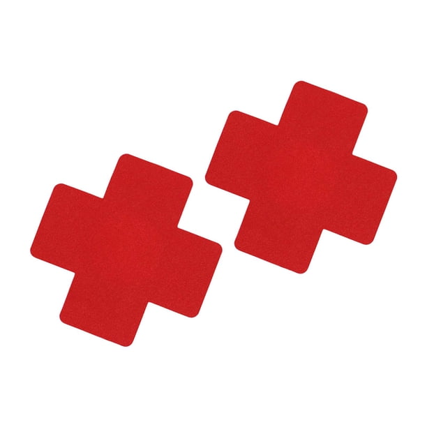 2 fundas para el pecho, pétalos adhesivos para el pecho, accesorios para festivales. Rojo
