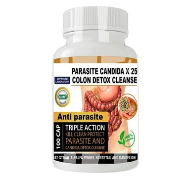parasite detox clean COLON flush & cleanse parasite cleanse candida support  100 capsule