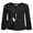 Black, variant on Women's Long Sleeve Adaptive Tops with Drain Pockets Side Snap for Post Surgery Recovery and Port Access