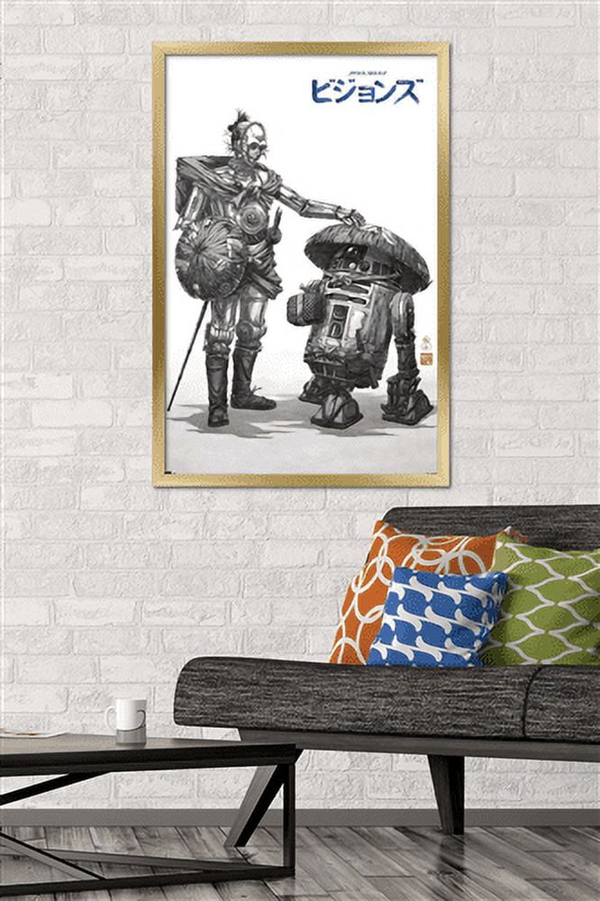 Star Wars: Visions - Droids Wall Poster, 22.375" x 34", Framed