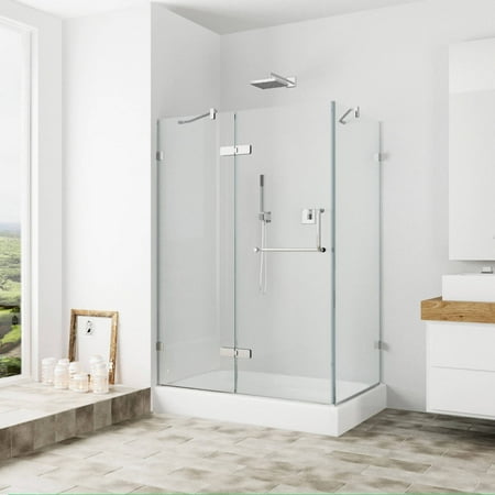 Vigo 32 X 48 Frameless 3 8 Clear Brushed Nickel Shower Enclosure Vigo 32 X 48 Frameless 3 8 Clear Brushed Nickel Shower