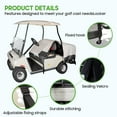 thumbnail image 7 of 10L0L Waterproof Golf Cart Seat Cover Protector for 4 Passenger Yamaha EZGO Club Car, Beige Black, 7 of 7