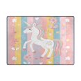 thumbnail image 2 of Unicorn with Flowers and Hearts Area Rug Washable 80 x 58 Floor Carpet Mat Non Slip for Bedroom Living Room Home Decor, 2 of 7