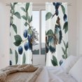 thumbnail image 3 of Blueberry Spring Leaves Kitchen Curtain for Berdoom Living Room Cafe 72 Inch Length, Farmhouse Botanical Branches Tiers Curtains Light Filtering Drapes Rod Pocket Window Treatment 2 Panels 52"Wx72"L, 3 of 8