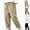 #52-Khaki, variant on Spazoro Boys 100% Cotton Pants with Pockets, Button Closure Elastic Waist Loose Fit Solid Color Roll‑Up Cuffs Casual Tapered Trousers for Daily Wear Khaki Size 3-4T