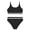 Black, variant on Girls Swimsuit Two Piece High Waist Athletic Piping Girls Bathing Suit Cute Fashion Classic Bikinis Set Kids Swim Suits 9-15T