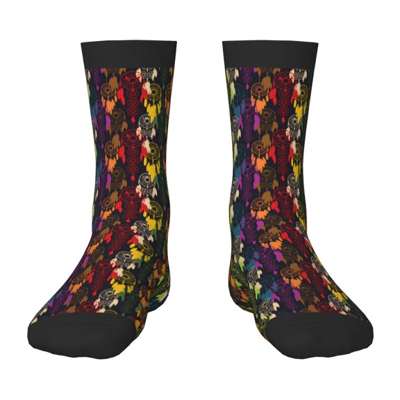 Naloa Colorful Dreamcatcher Kids Socks Unisex Kids and Toddlers' Crew Socks, ,1 Pairs
