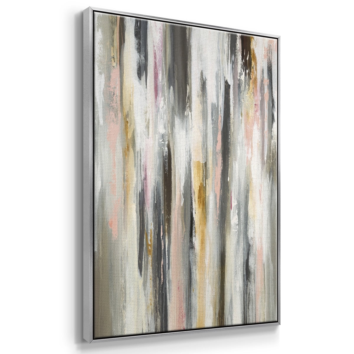 Color Ripple II Framed Premium Gallery Wrapped Canvas - Ready to Hang - 27 x 41 - Silver Floating Frame