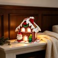 thumbnail image 7 of Light Up Gingerbread Themed House Ornament, PVC Warm LED Hanging Decoration for Christmas Tree, Tabletop Mantel Shelf Christmas Village Home Holiday Display, 7 of 7