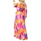 thumbnail image 3 of Sunloudy Vestido de manga larga casual para mujer, estampado a la moda, cuello de barco, vestido largo con cinturón Sunloudy  moda, 3 of 9