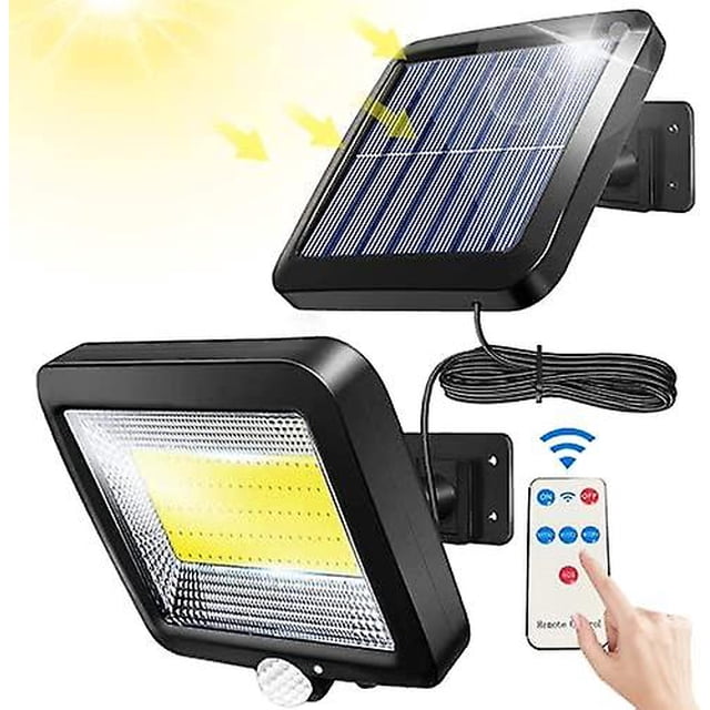 Outdoor Solar Lamp, Solar Light, with Remote Control, Waterproof Motion Sensor, 100 LED Powerful Outdoor Solar Lamp Waterproof IPX65 for Garage, Gate