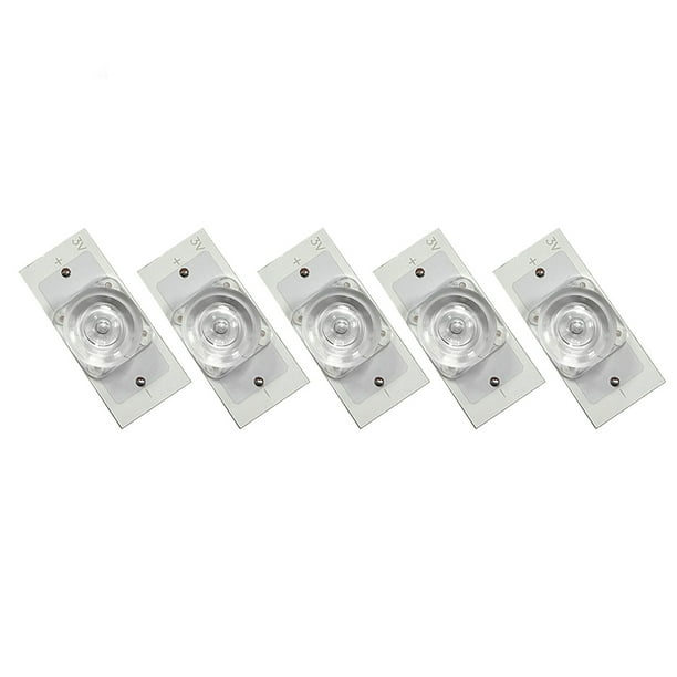 Seitruly 200 piezas 6V 1A Cuenta de luz LED con filtro de lente óptica Base de aluminio 1lm 5K Tira de luz de fondo Cuentas de lámpara Iluminación de Electrónica