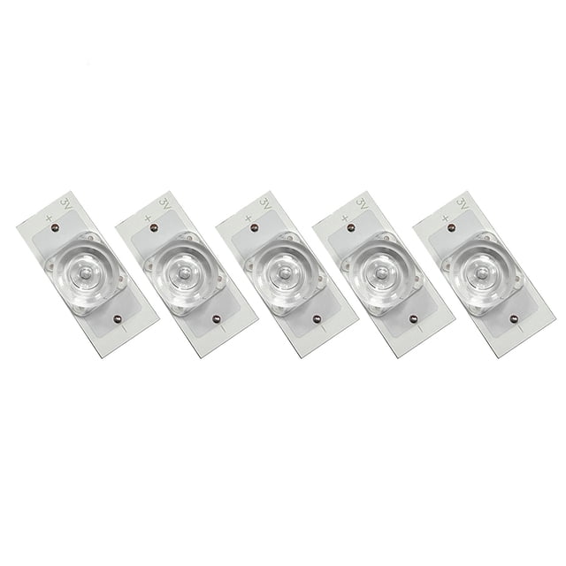 Sidaley 200 piezas 6V 1A Cuenta de luz LED con filtro de lente óptica Base de aluminio 1lm 5K Tira de luz de fondo Cuentas de lámpara Iluminación de Electrónica