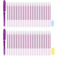 thumbnail image 1 of Uxcell 2Pcs Bolígrafos de Gel Borrables con 50 Recambios y 2 Borradores, Bolígrafos Borrables por Calor de 0.5mm para Tela, Tinta Púrpura, 1 of 6