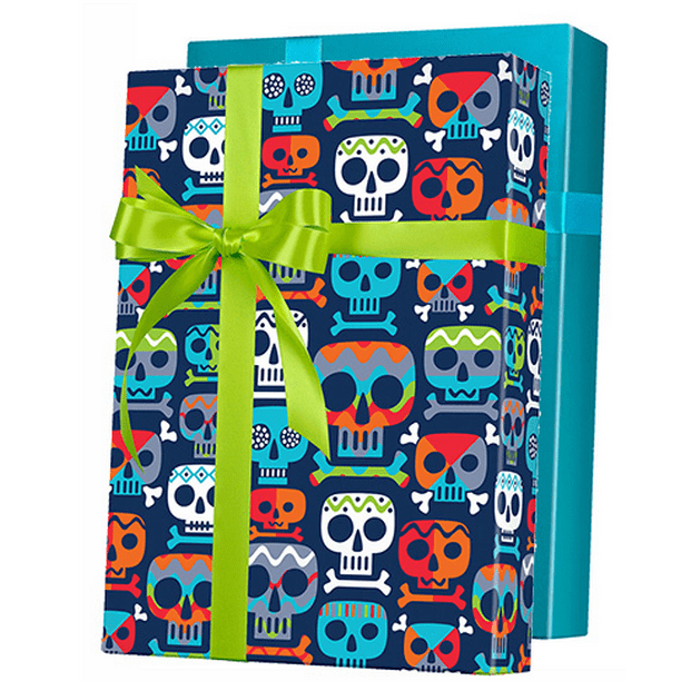 Zombie Skull Gift Wrap Wrapping Paper 15ft Roll