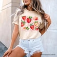 thumbnail image 5 of Taste and See That The Lord is Good Strawberry T-Shirt, White and Natural  Christian Faith Tee, 5 of 10